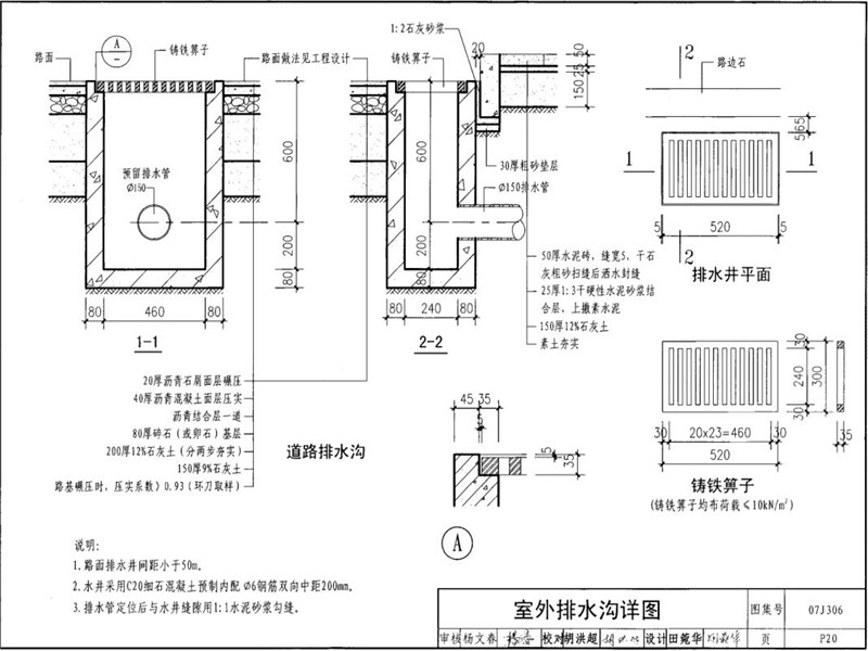 室外树脂排水沟盖板图集